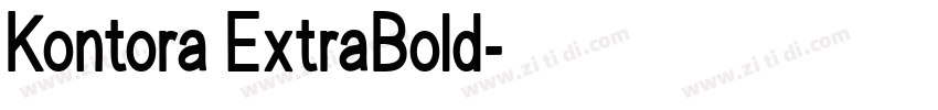 Kontora ExtraBold字体转换